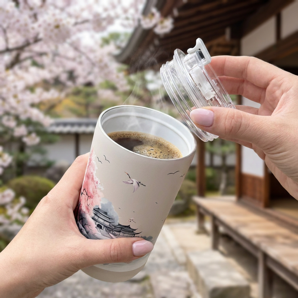 Vaso Térmico de Acero Inoxidable con Interior Cerámico - Echoes of Japan | Aurea