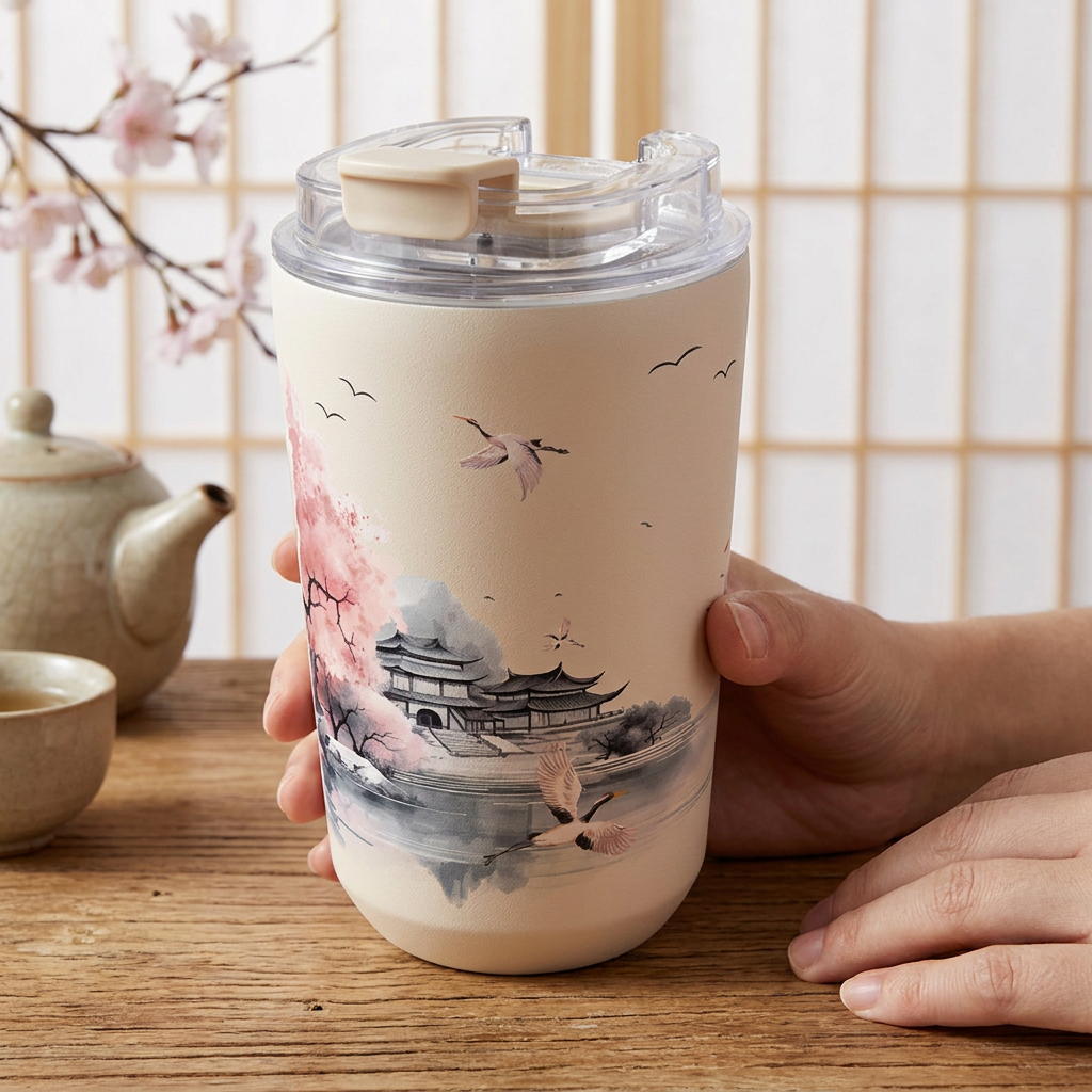 Vaso Térmico de Acero Inoxidable con Interior Cerámico - Echoes of Japan | Aurea