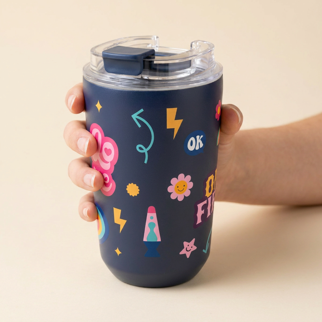 Vaso Térmico de Acero Inoxidable con Interior Cerámico - Glow Up | Aurea