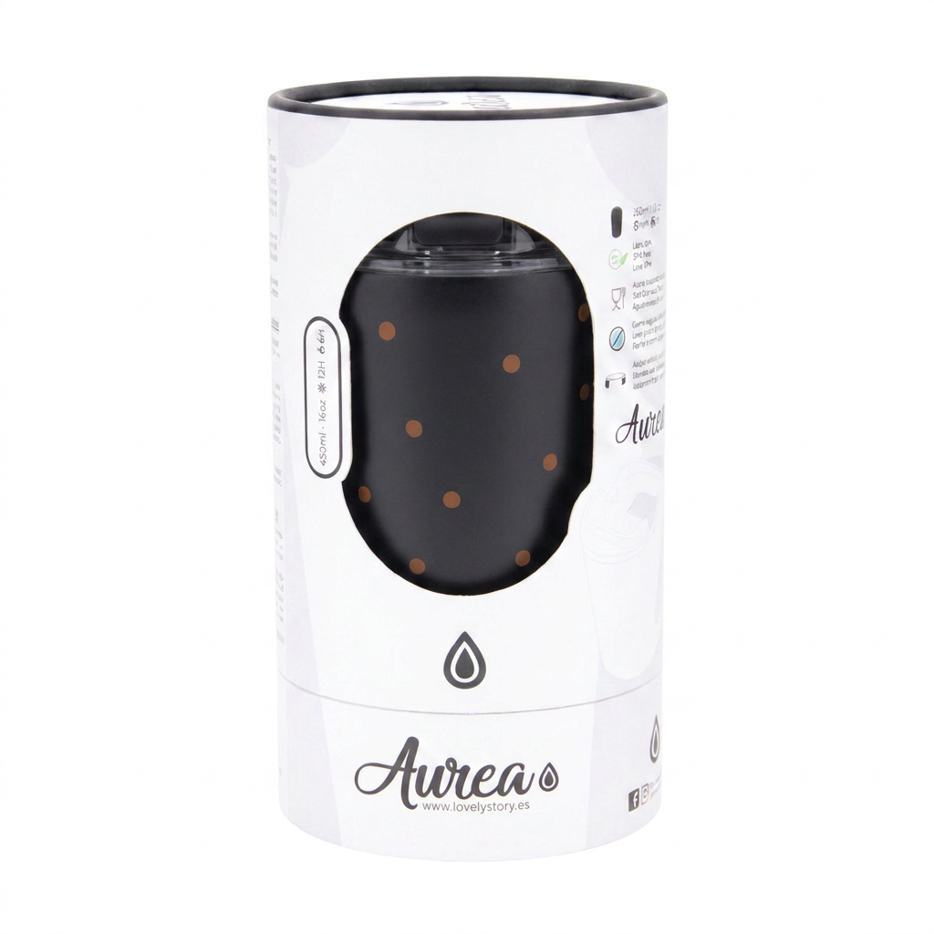 Vaso Térmico de Acero Inoxidable con Interior Cerámico - Petite Dots | Aurea