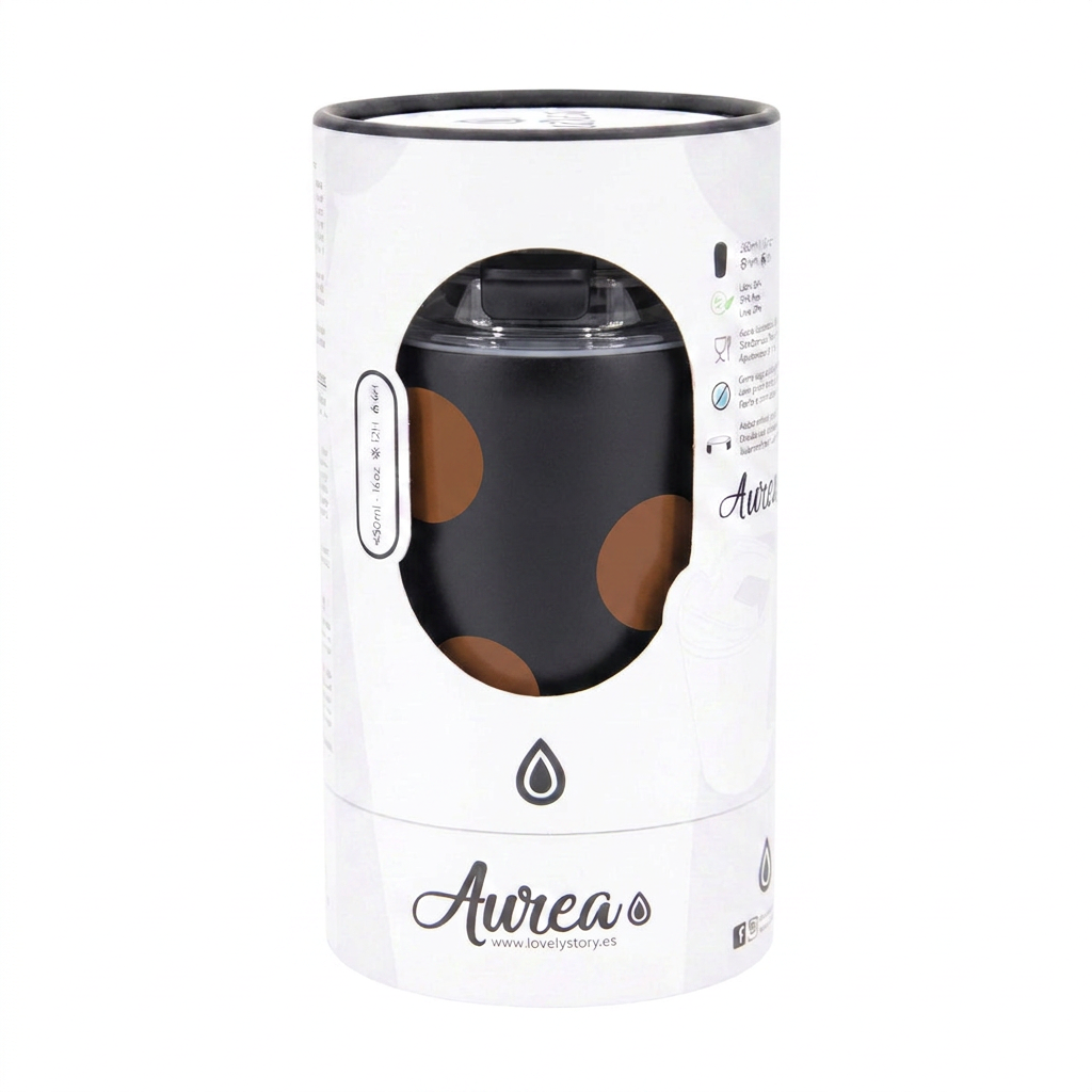 Vaso Térmico de Acero Inoxidable con Interior Cerámico - Bold Dots | Aurea
