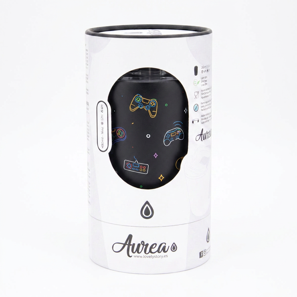 Vaso Térmico de Acero Inoxidable con Interior Cerámico - Neon Gamer | Aurea
