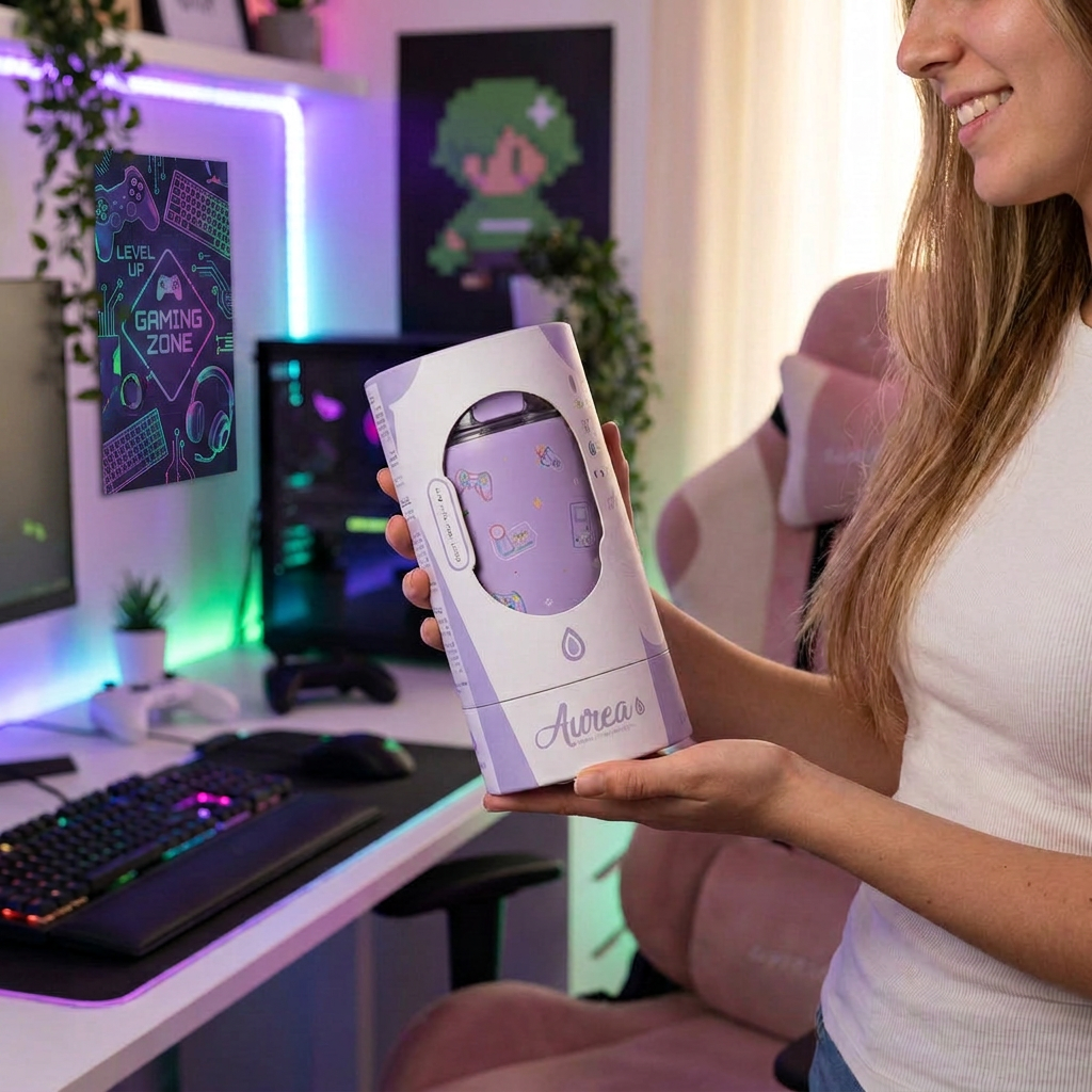 Vaso Térmico de Acero Inoxidable con Interior Cerámico - Neon Gamer | Aurea