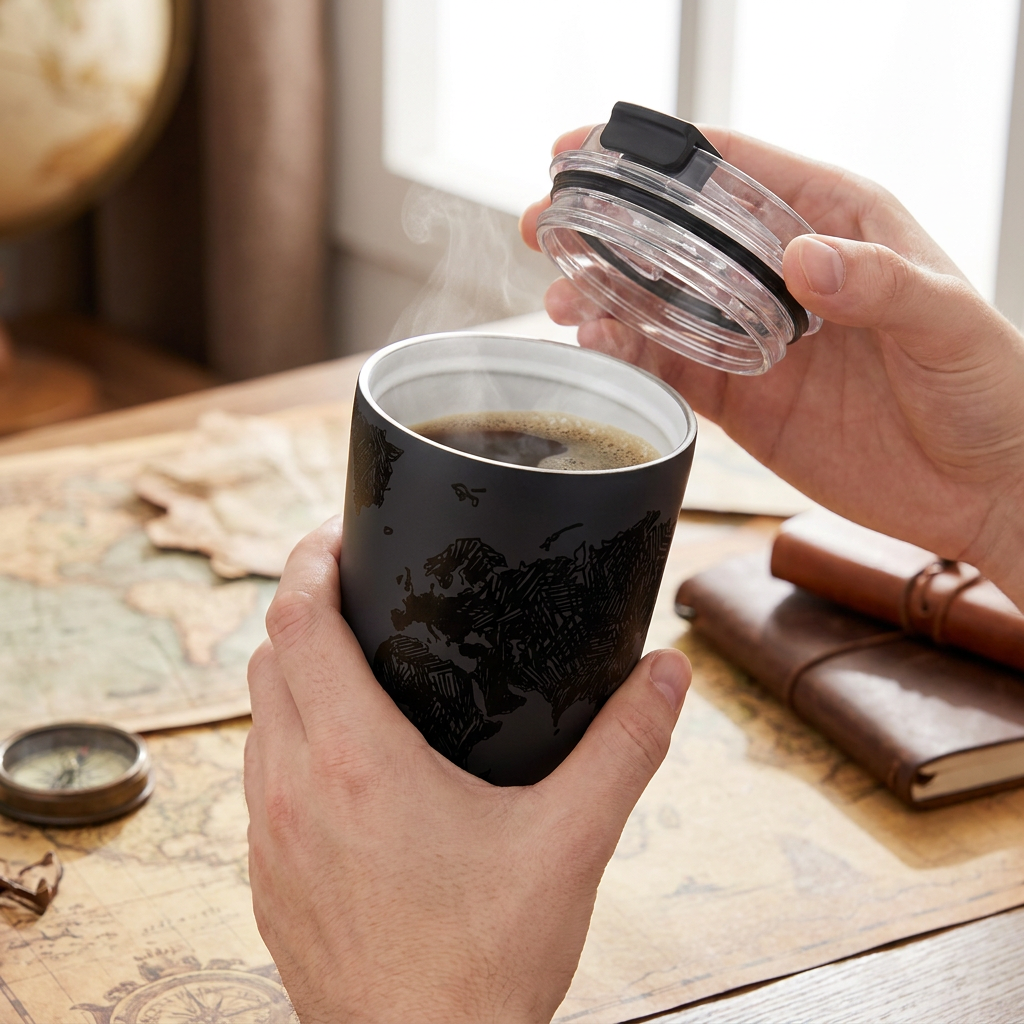Vaso Térmico de Acero Inoxidable con Interior Cerámico - Sketch Maps | Aurea