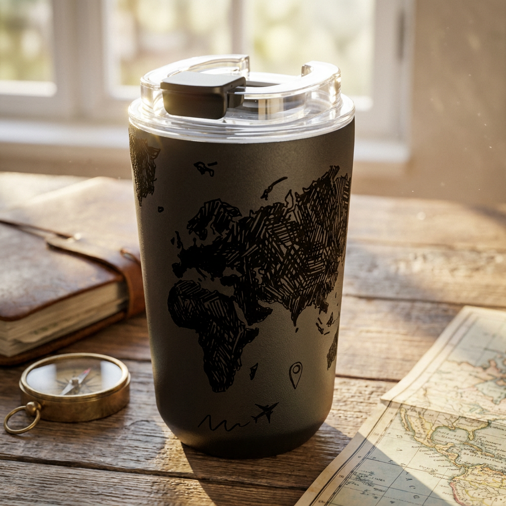 Vaso Térmico de Acero Inoxidable con Interior Cerámico - Sketch Maps | Aurea