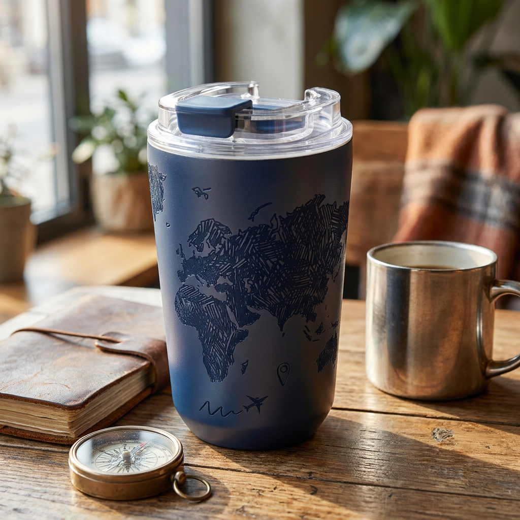 Vaso Térmico de Acero Inoxidable con Interior Cerámico - Sketch Maps | Aurea
