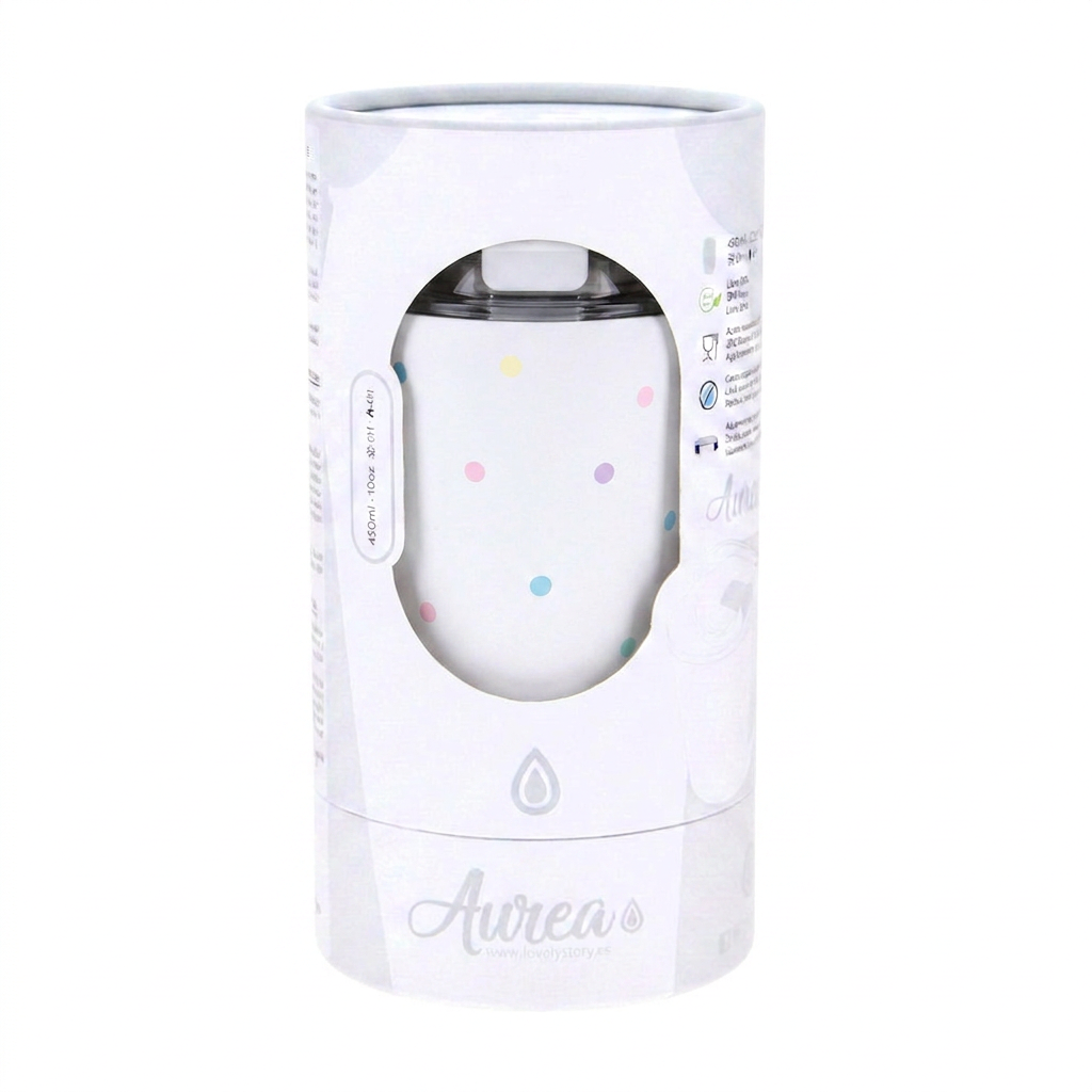 Vaso Térmico de Acero Inoxidable con Interior Cerámico - Pastel Dots | Aurea