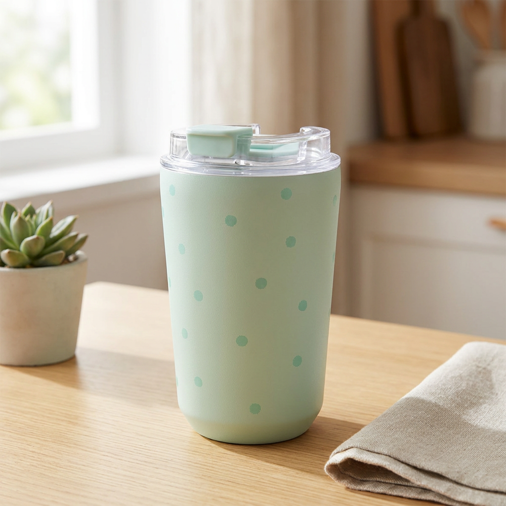 Vaso Térmico de Acero Inoxidable con Interior Cerámico - Pastel Dots | Aurea