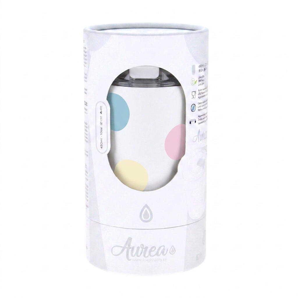 Vaso Térmico de Acero Inoxidable con Interior Cerámico - Happy Dots | Aurea