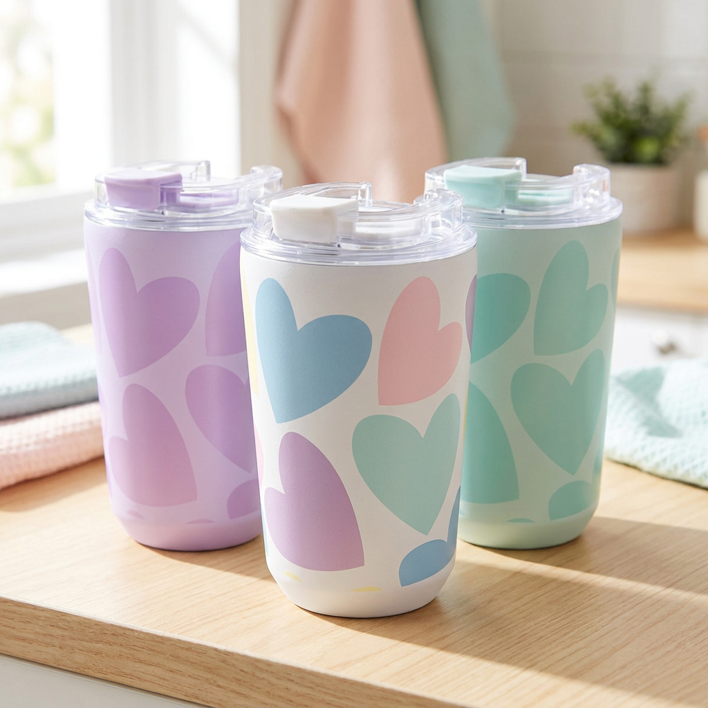 Vaso Térmico de Acero Inoxidable con Interior Cerámico - Sweet Love | Aurea