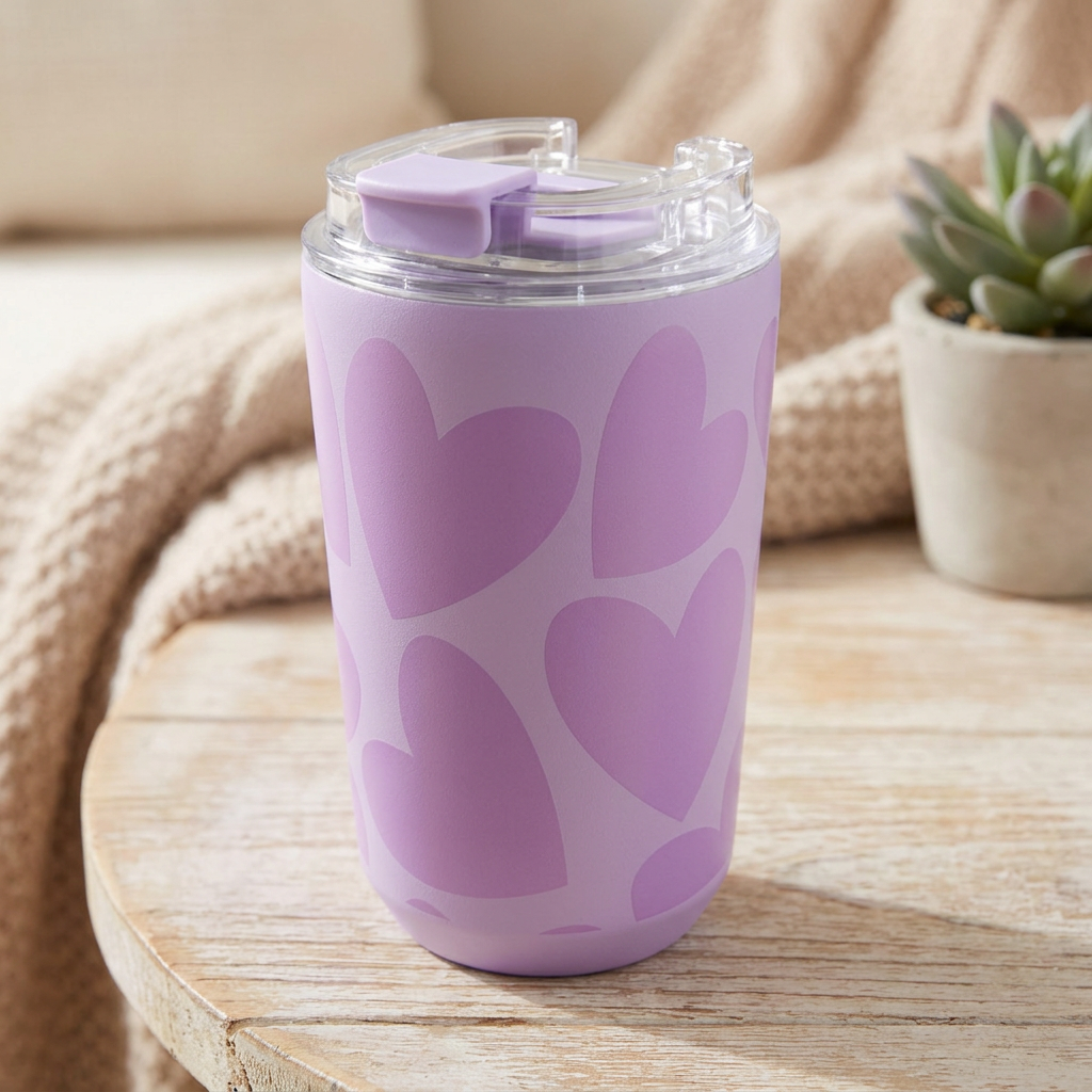 Vaso Térmico de Acero Inoxidable con Interior Cerámico - Sweet Love | Aurea
