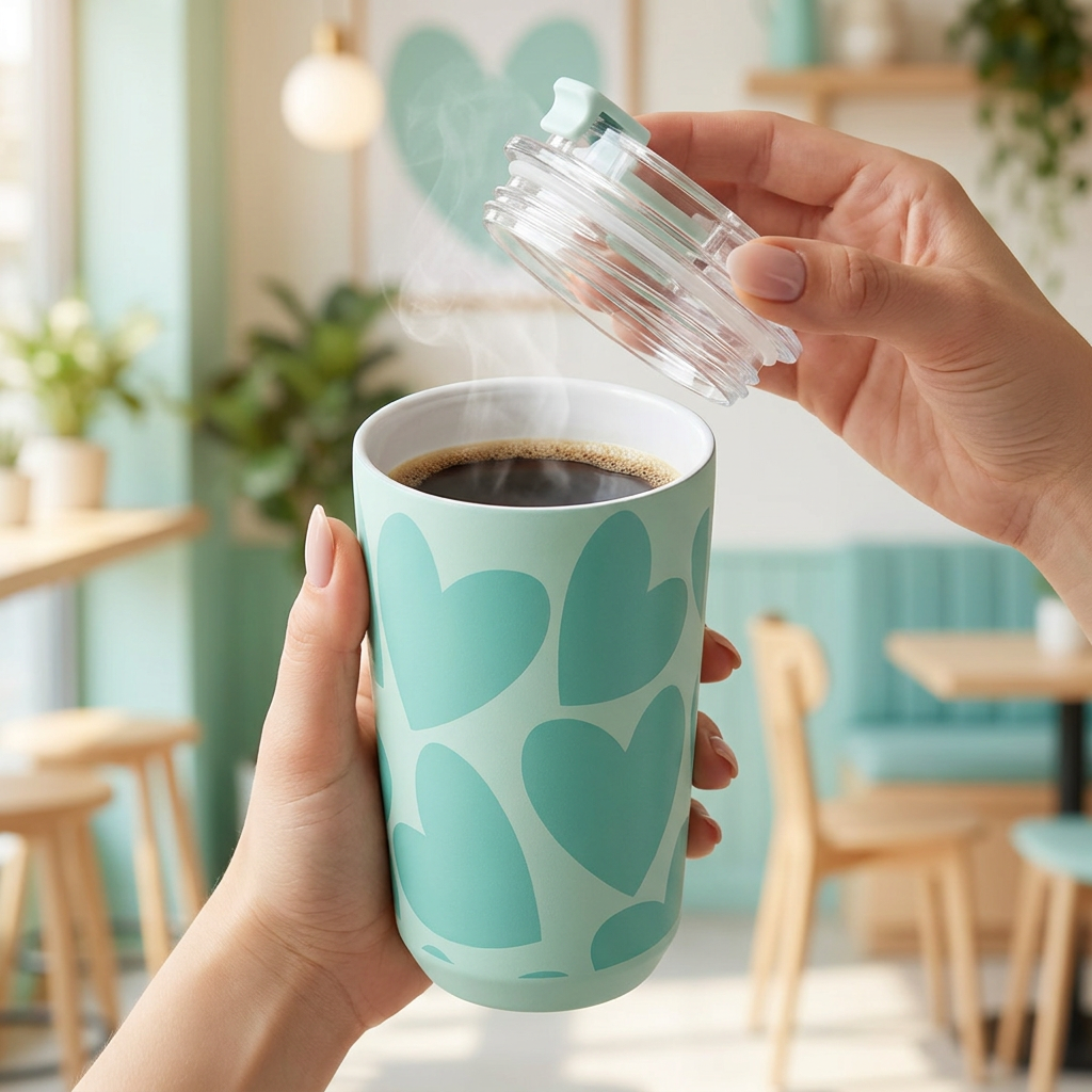 Vaso Térmico de Acero Inoxidable con Interior Cerámico - Sweet Love | Aurea