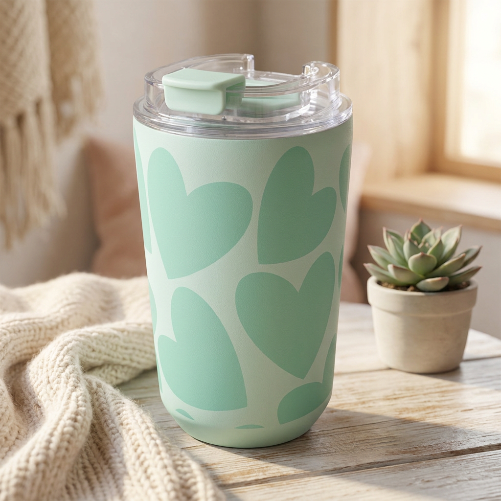 Vaso Térmico de Acero Inoxidable con Interior Cerámico - Sweet Love | Aurea