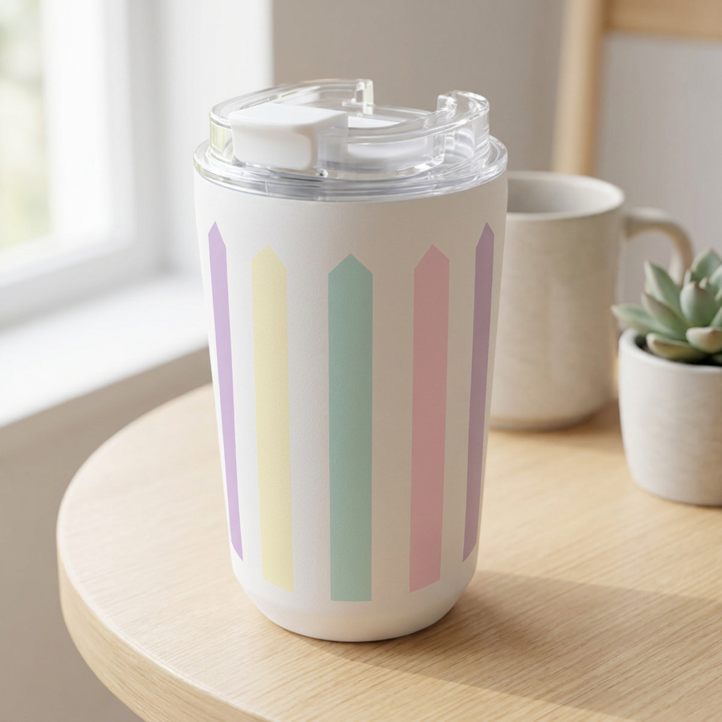 Vaso Térmico de Acero Inoxidable con Interior Cerámico - Candy Lines | Aurea