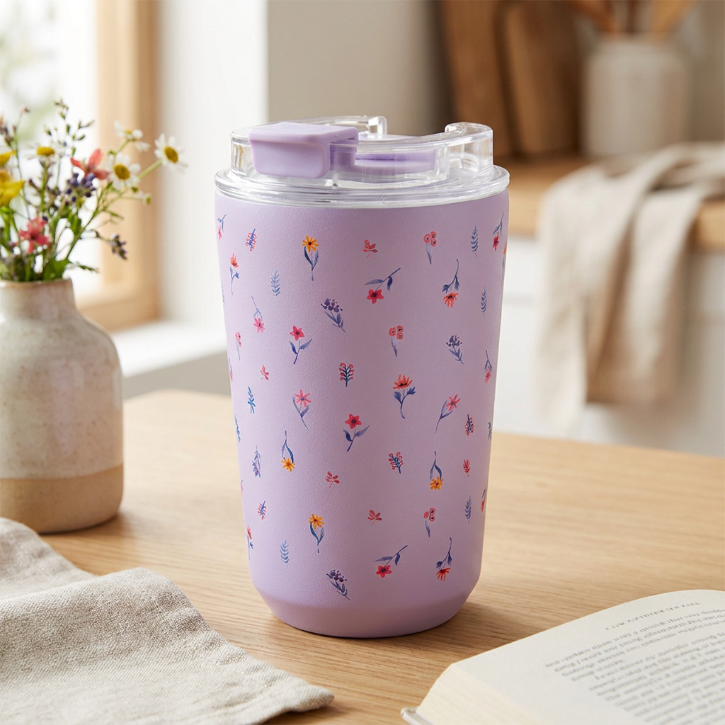 Vaso Térmico de Acero Inoxidable con Interior Cerámico - Little Bloom | Aurea