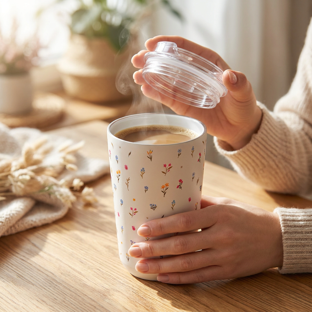 Vaso Térmico de Acero Inoxidable con Interior Cerámico - Little Bloom | Aurea
