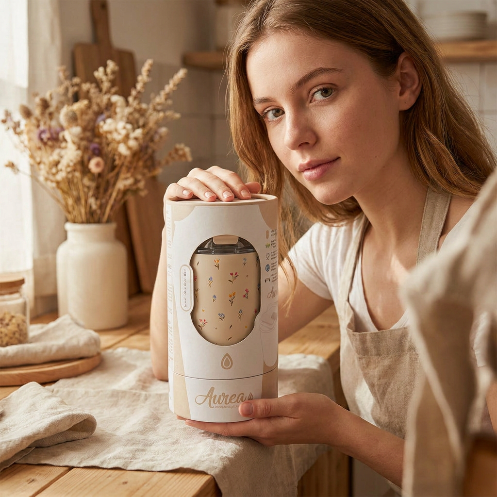 Vaso Térmico de Acero Inoxidable con Interior Cerámico - Little Bloom | Aurea