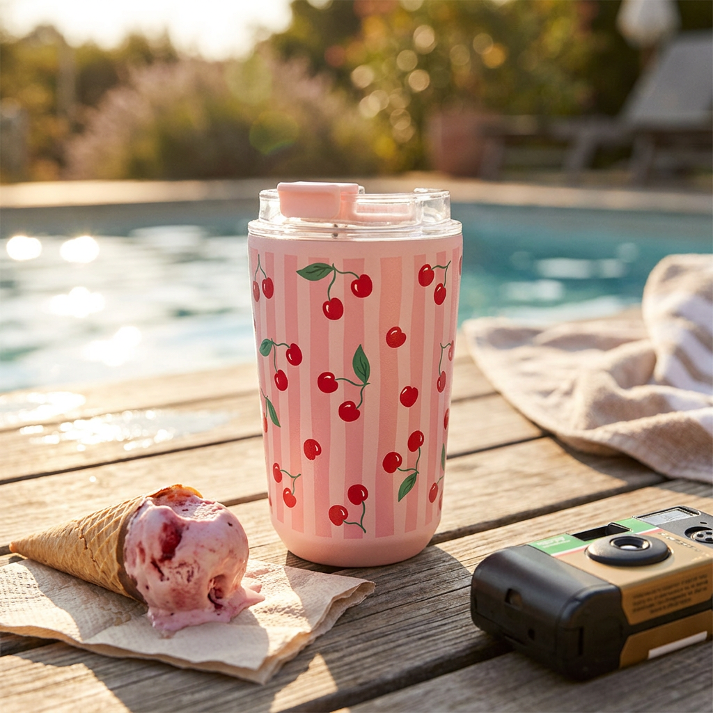 Vaso Térmico de Acero Inoxidable con Interior Cerámico - Juicy Summer | Aurea