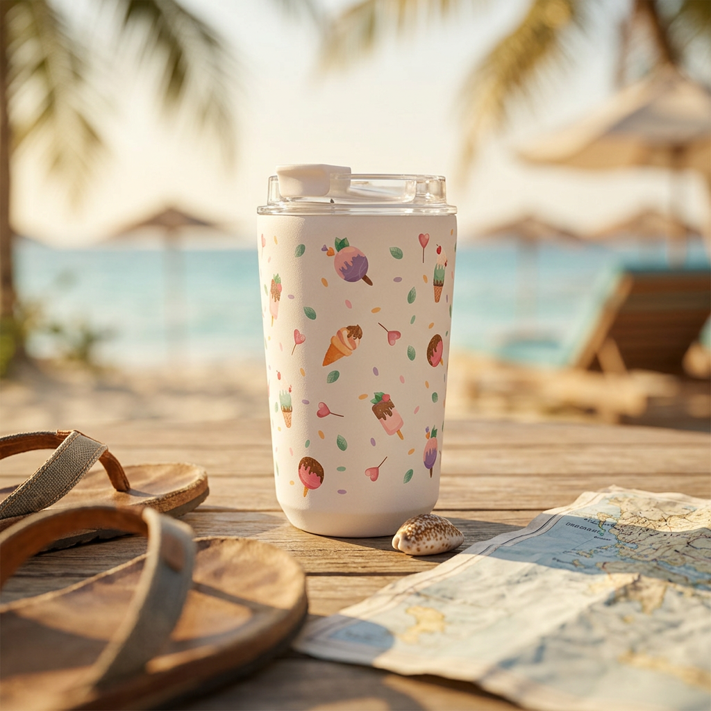Vaso Térmico de Acero Inoxidable con Interior Cerámico - Frozen Vibes | Aurea
