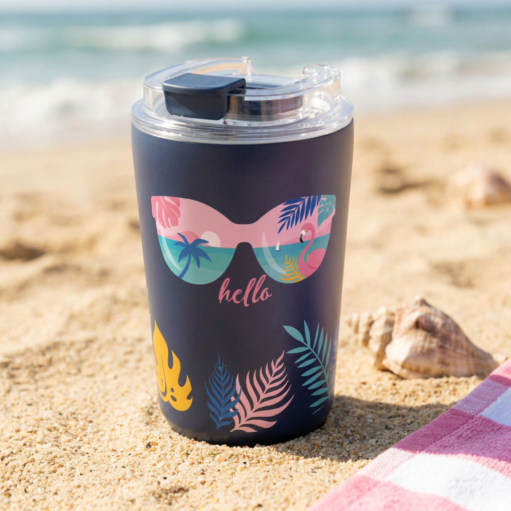 Vaso Térmico de Acero Inoxidable con Interior Cerámico - Tropic Twist | Aurea