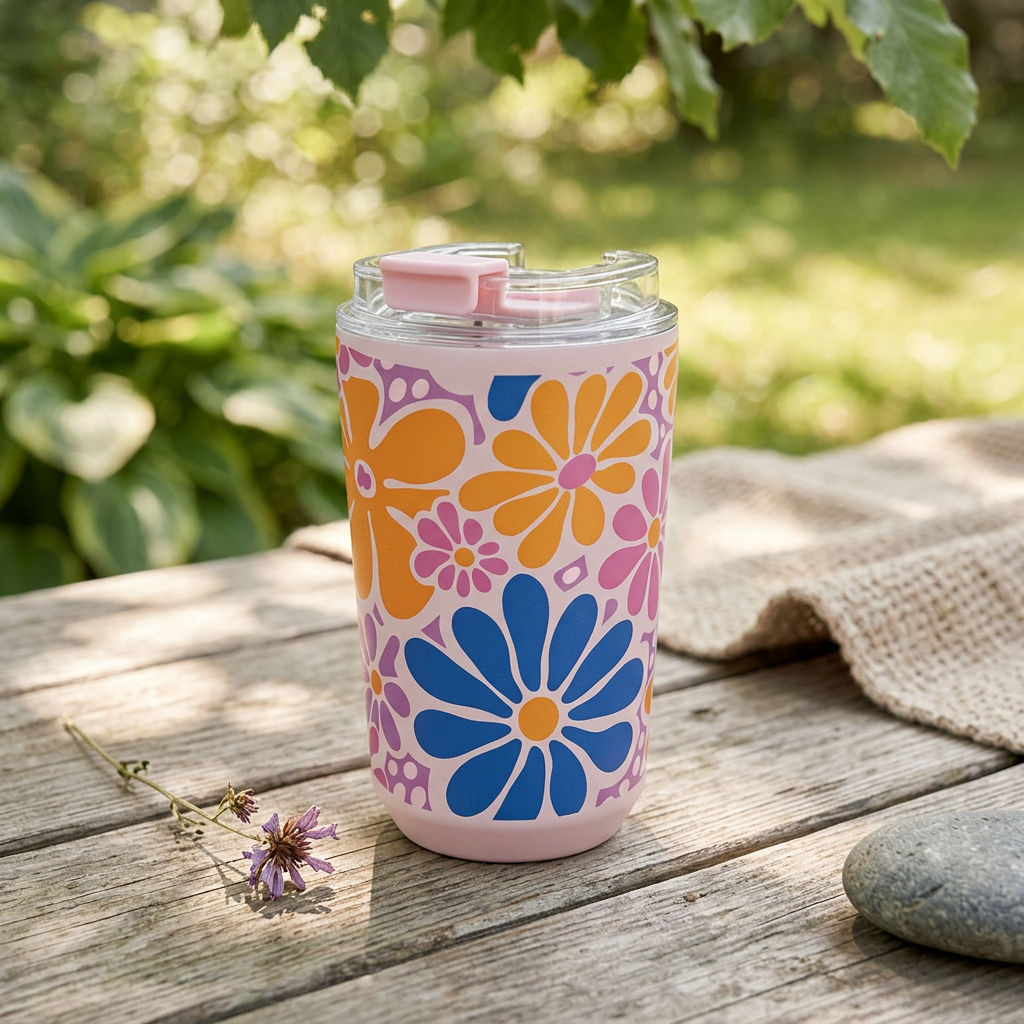Vaso Térmico de Acero Inoxidable con Interior Cerámico - Petal Nomads | Aurea