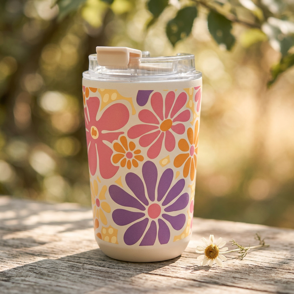 Vaso Térmico de Acero Inoxidable con Interior Cerámico - Petal Nomads | Aurea