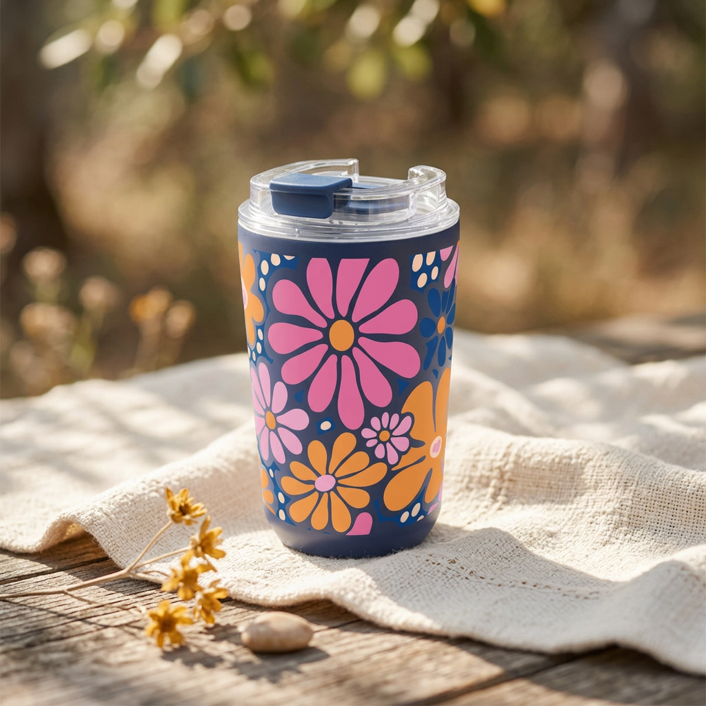 Vaso Térmico de Acero Inoxidable con Interior Cerámico - Petal Nomads | Aurea