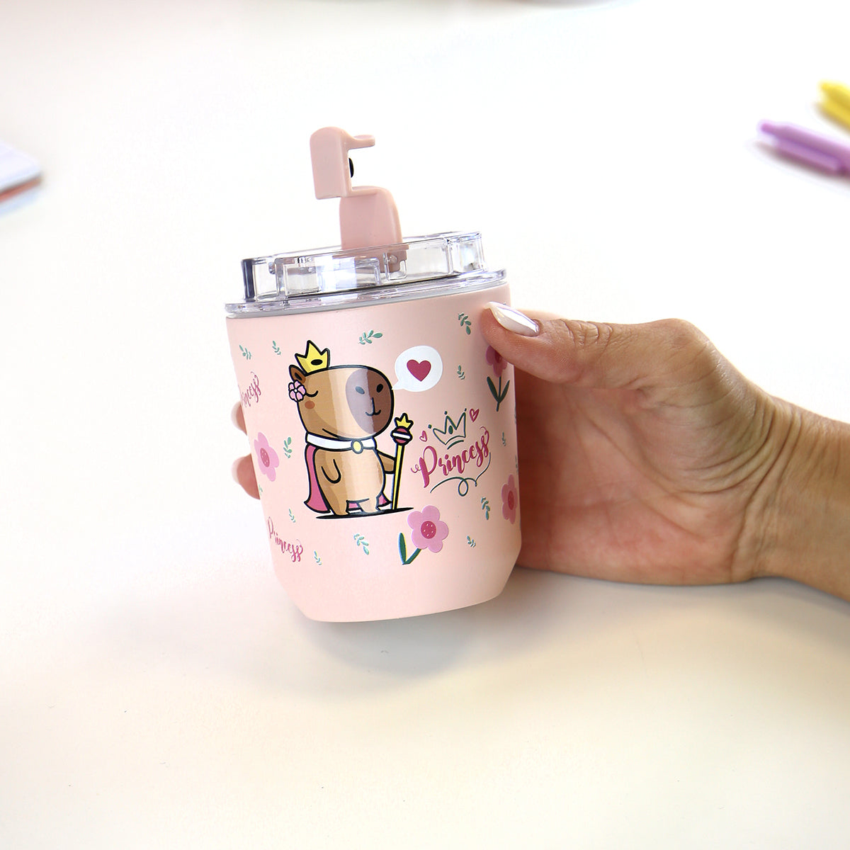 Vaso Térmico 280ml - Princess Capibara