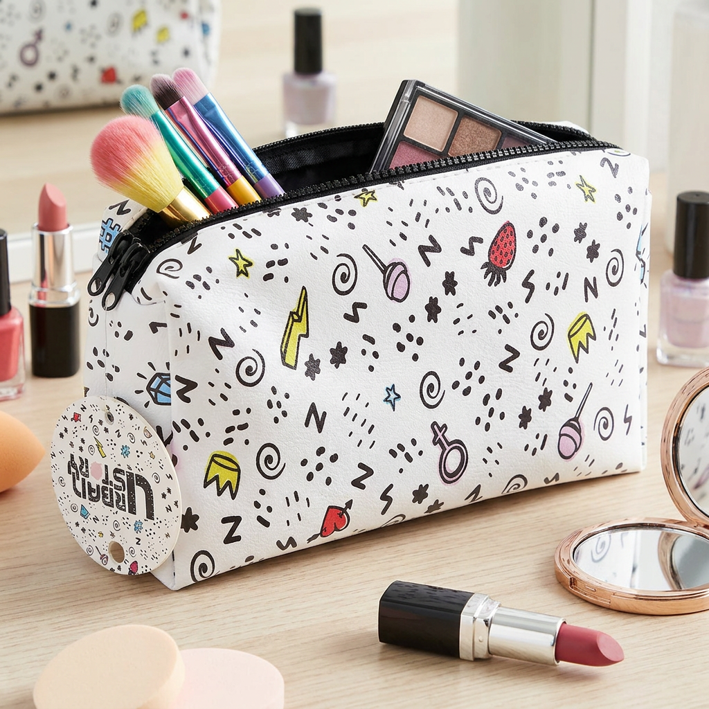 Neceser Estampado con Doble Cremallera