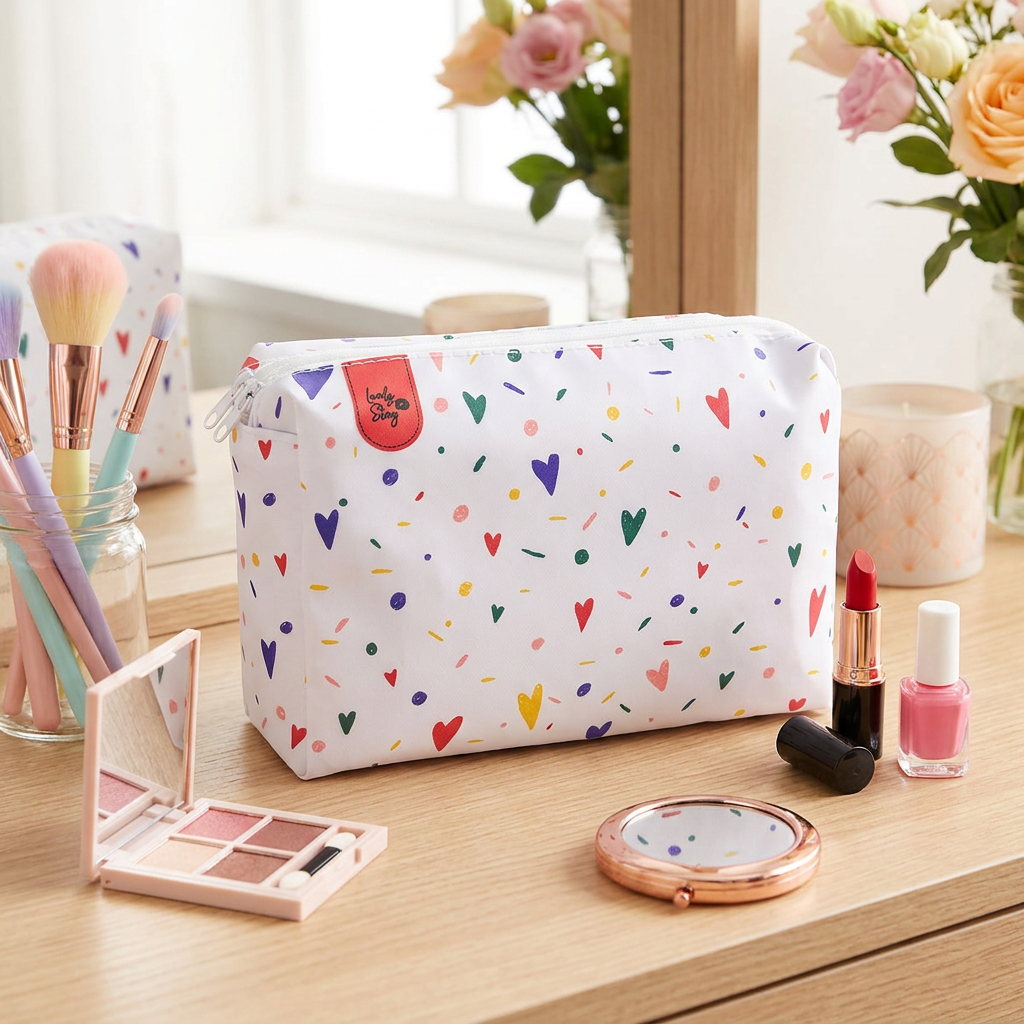 Neceser Estampado con Doble Cremallera