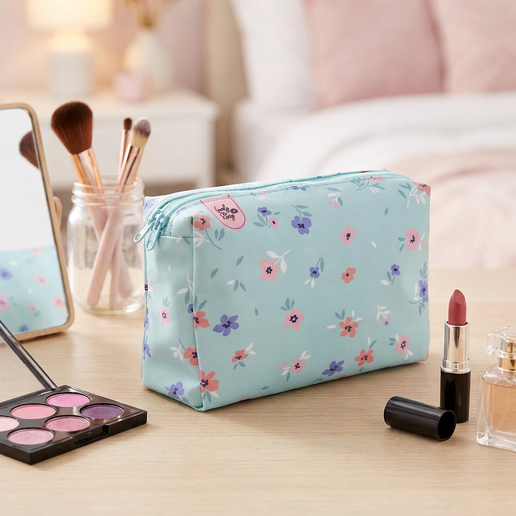 Neceser Estampado con Doble Cremallera